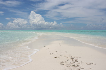 Ende einer weißen Sandbank