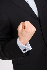 poing fermer tenace réussite yes gagnant affaire succès homme