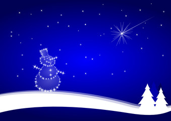 Naklejka premium merry christmas stars background