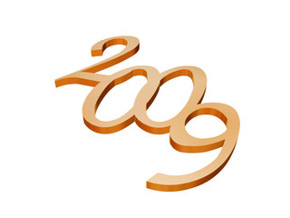 3d golden boxes like figure in numerical 2009