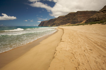 Polihale Beach on Kauai, Hawaii