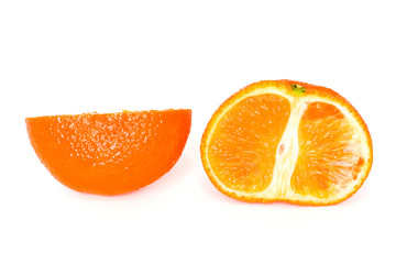 Fototapeta na wymiar orange mandarin isolated on white