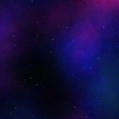 Fototapeta na wymiar Space nebula starfield illustration of outerspace starry sky
