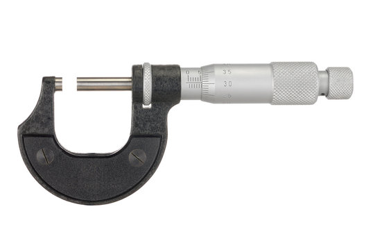Micrometer isolated on white background