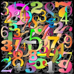 Abstract Background Pattern with Numbers
