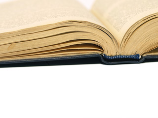 Book with pages spreaded on both sides