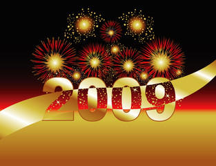 Fireworks in Gold & Red. 2009 featured.