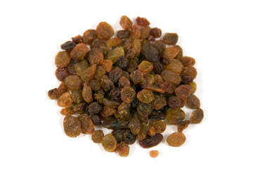 raisin  on the white background