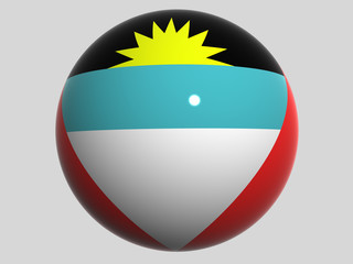 National Flag. Antigua and Barbuda