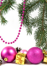 christmas decoration on a white background