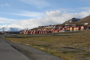 maisons de couleur au Spitzberg
