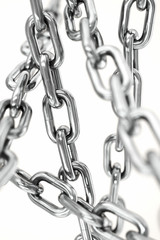 Chains isolated over a white background.