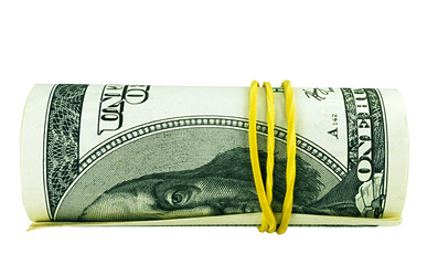 Banknotes of USA - dollars, one hundred dollar bill roll