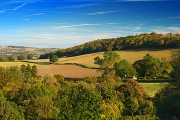 Obraz premium View over the Shropshire hills during Autumn