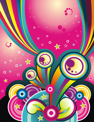 Fantasy shapes vector composition