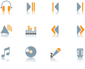 a set of musical themed icons