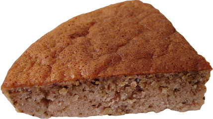 part de gâteau au noix