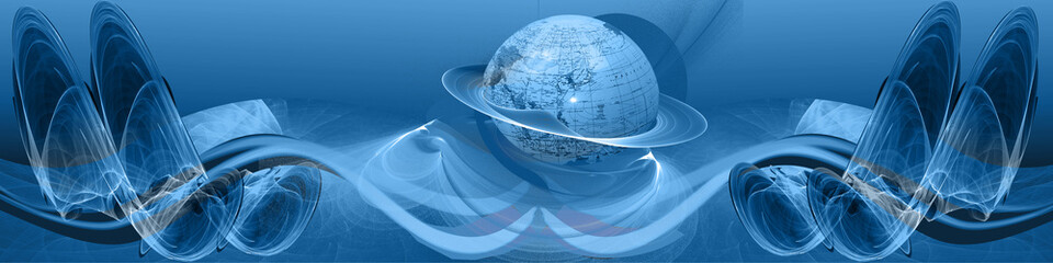 Banner Blue Internet Waves