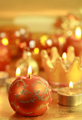 Still life with candlelight for Christmas