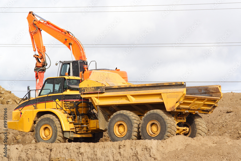 Canvas Prints large dump truck