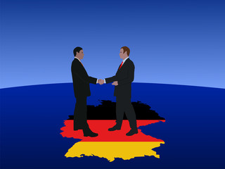 German business men meeting with handshake