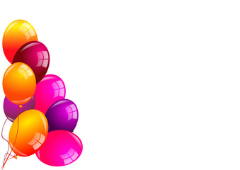 ballons multicolores