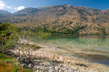 Fototapeta premium Kournas lake on Crete, Greece