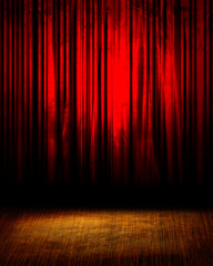 Movie or theater curtain with some shades on it