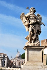 Fototapeta na wymiar Angelo e Basilica di San Pietro
