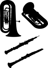 silhouette instrument de musique - 9981340