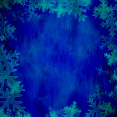Fototapeta na wymiar snow flakes on a soft blue background