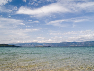 Summer landscape at the Baikal lake in Siberia