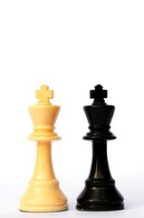 White and black chess kings isolated