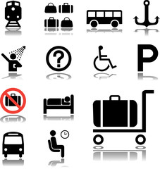 Set icons. Transport icons