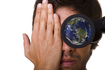 see the future of our blue earth (selective focus)