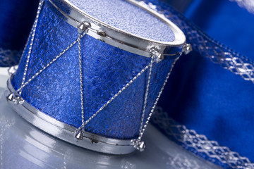 a christmas decorative drum for background