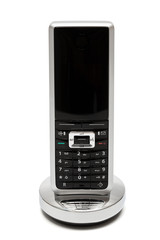 Modern mobile phone on a white background