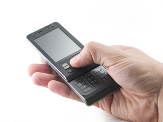 Mobile phone in a hand