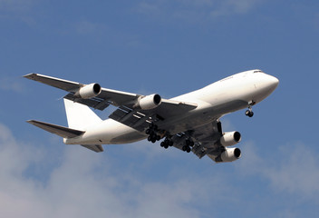 Heavy cargo jet in white color