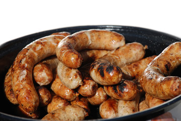 German sausages with copy space at the top