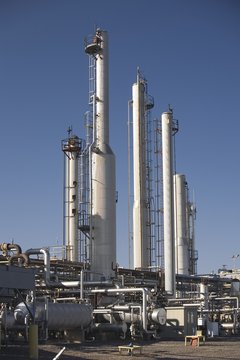 Natural Gas Processing Plant On A Pipeline