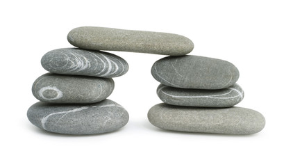 pebble bridge isolated on white
