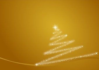 gold merry christmas background, tree