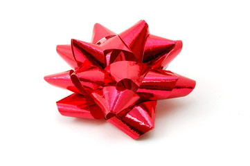 christmas gift with ribbon and copy space