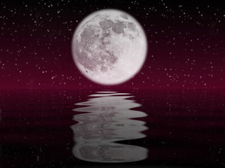 Luna nell'oceano © Guilu