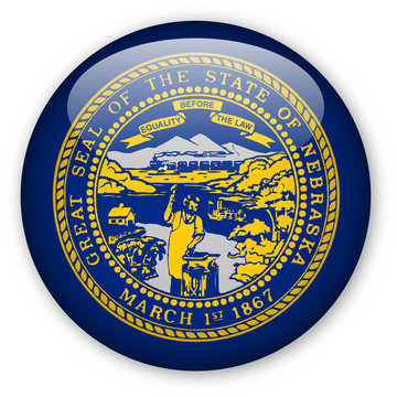 Nebraska state flag button