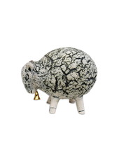 stone sheep with bell