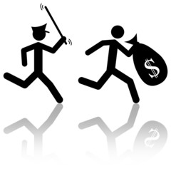 Inseguimento poliziotto-ladro