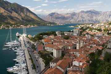 Naklejka na ściany i meble Kotor - Stare Miasto w Kotorze podano, Czarnogóra