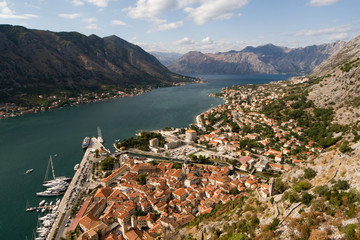 View of Kotor and bay